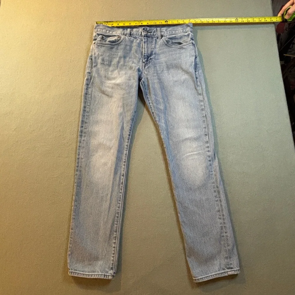 SEO Title:  J Crew 484 Slim Fit Stretch Jeans Mens 33x32 Light Wash Denim